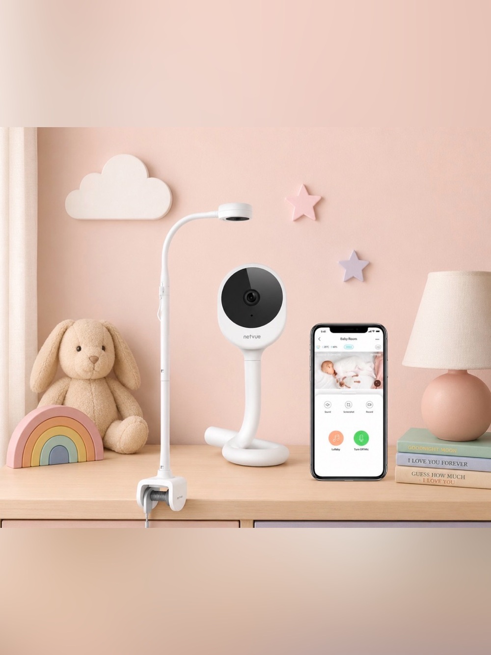 Peekababy Baby Camera With Wireless Audio, Adjustable Crib Mount Monitor